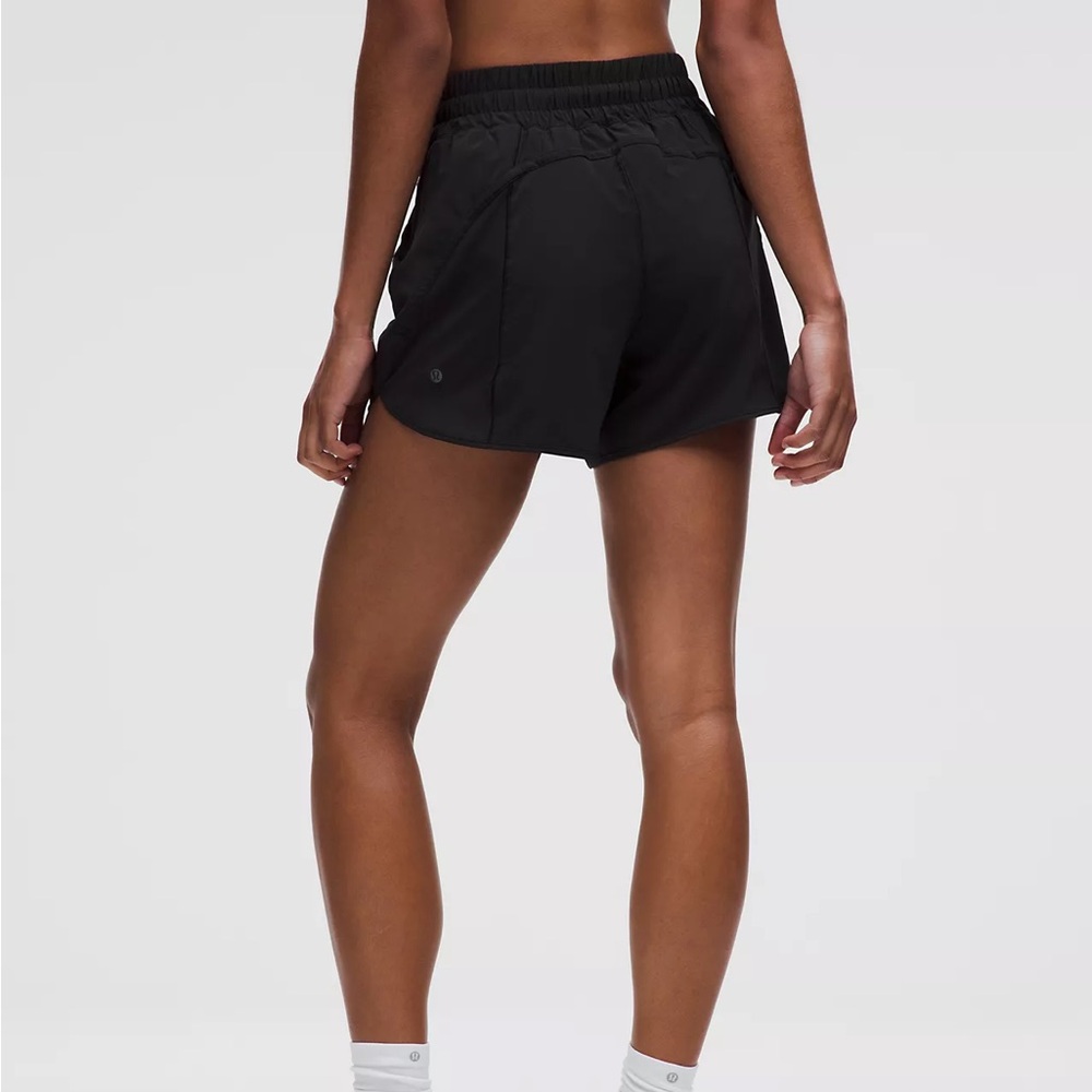 Lululemon Track That High-Rise Lined Short 5” Size 8 Black Shorts with Pocket - Picture 3 of 9